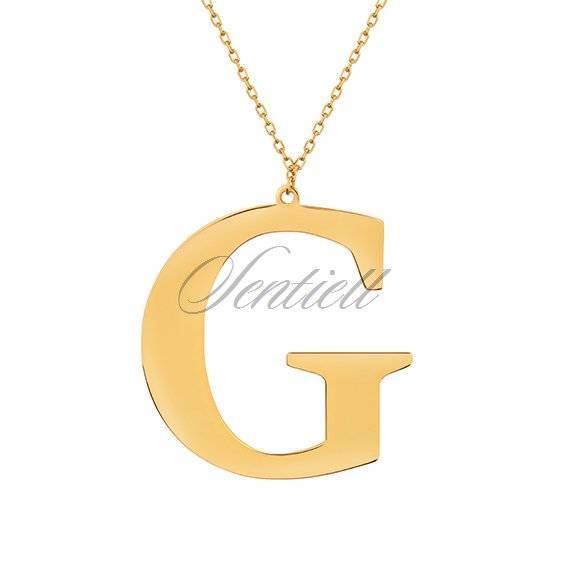 Silver 925 Gold Plated Necklace Letter G Yellow Gold Plated G Women S Jewelry Pendants Gold Plated Filigree Pl